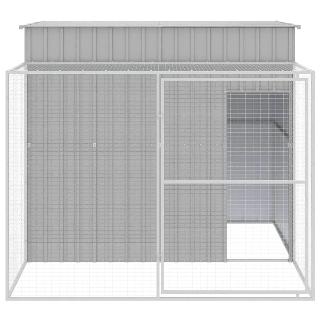 Caseta Perros Corral Acero galvanizado Gris Claro 214x253x181cm