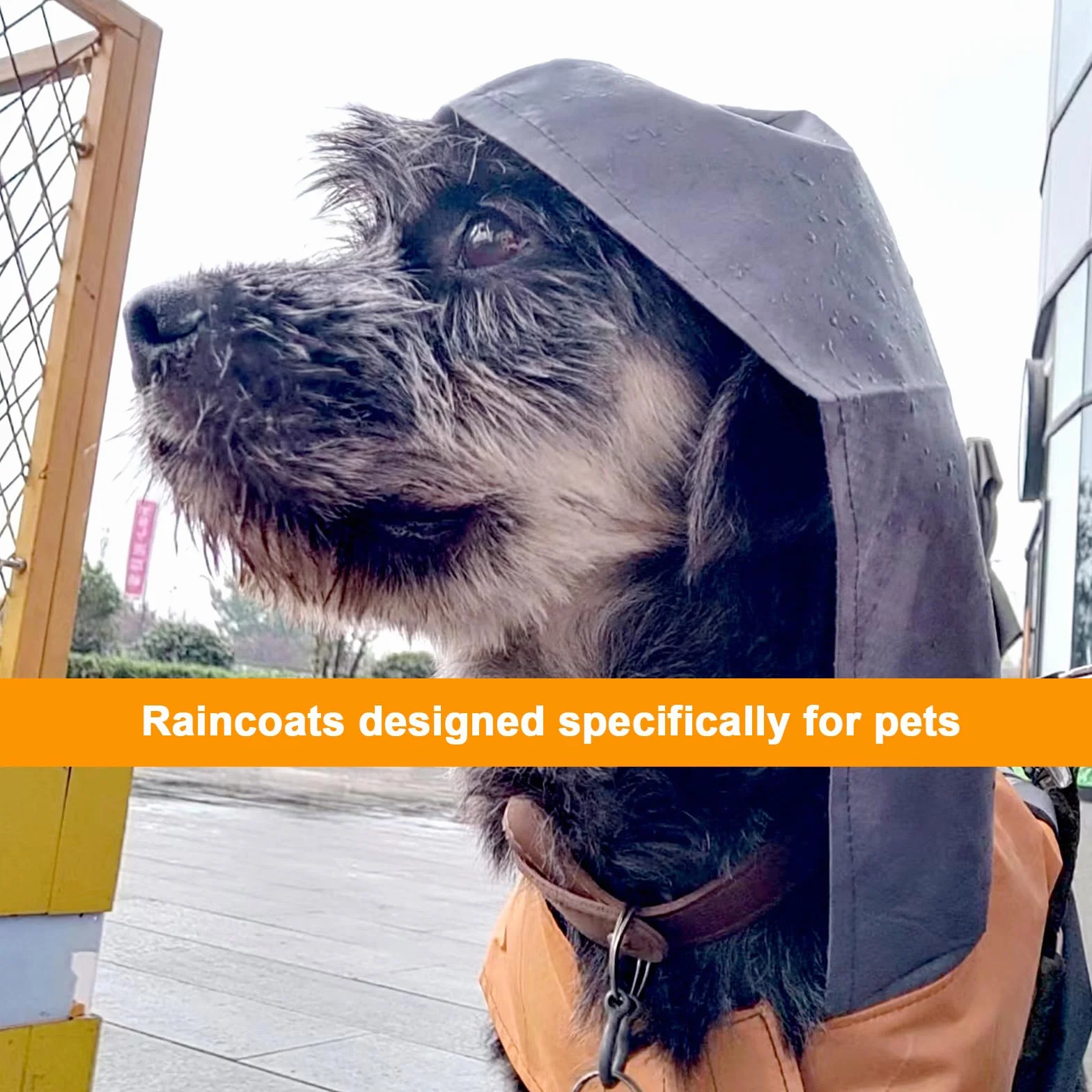 Impermeable para Perros con Capucha y Tiras reflectoras seguras, Chubasquero de Perro Ultra-Light Transpirable, Chubasquero para Perros Mascotas para Perro Pequeño Mediano y Grande (Medium)