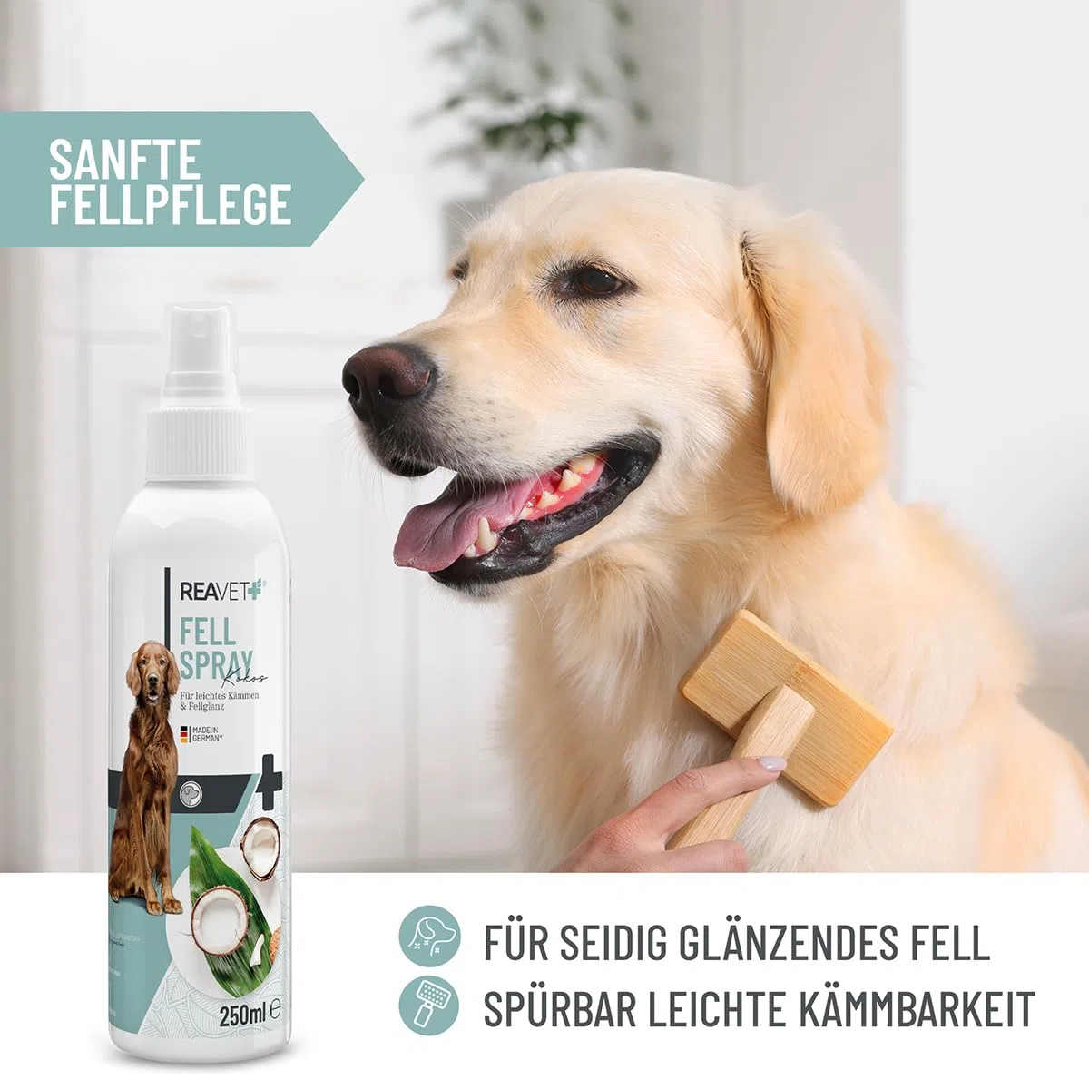 ReaVET Cuidado spray de coco para perros 250 ml