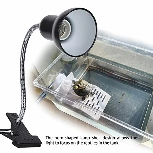Pssopp Soporte Ajustable para Lámpara de Reptiles, Clip Flexible para Lámparas de Calor y Luz Solar, Compatible con Hábitat de Mascotas, Versión UE