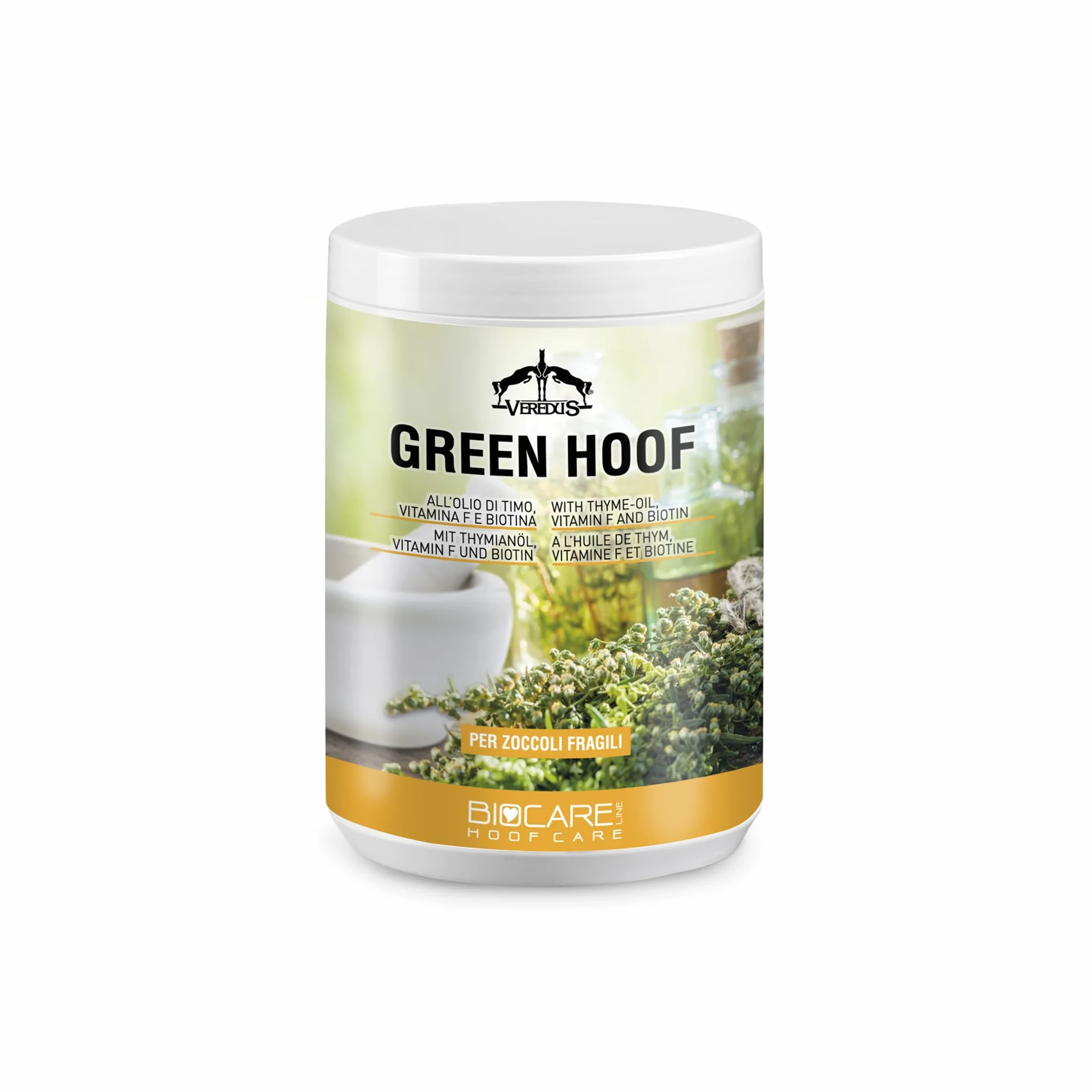 Veredus Green Hoof - Pomada para zumos con Aceite de tomillo, Vitamina F y biotina