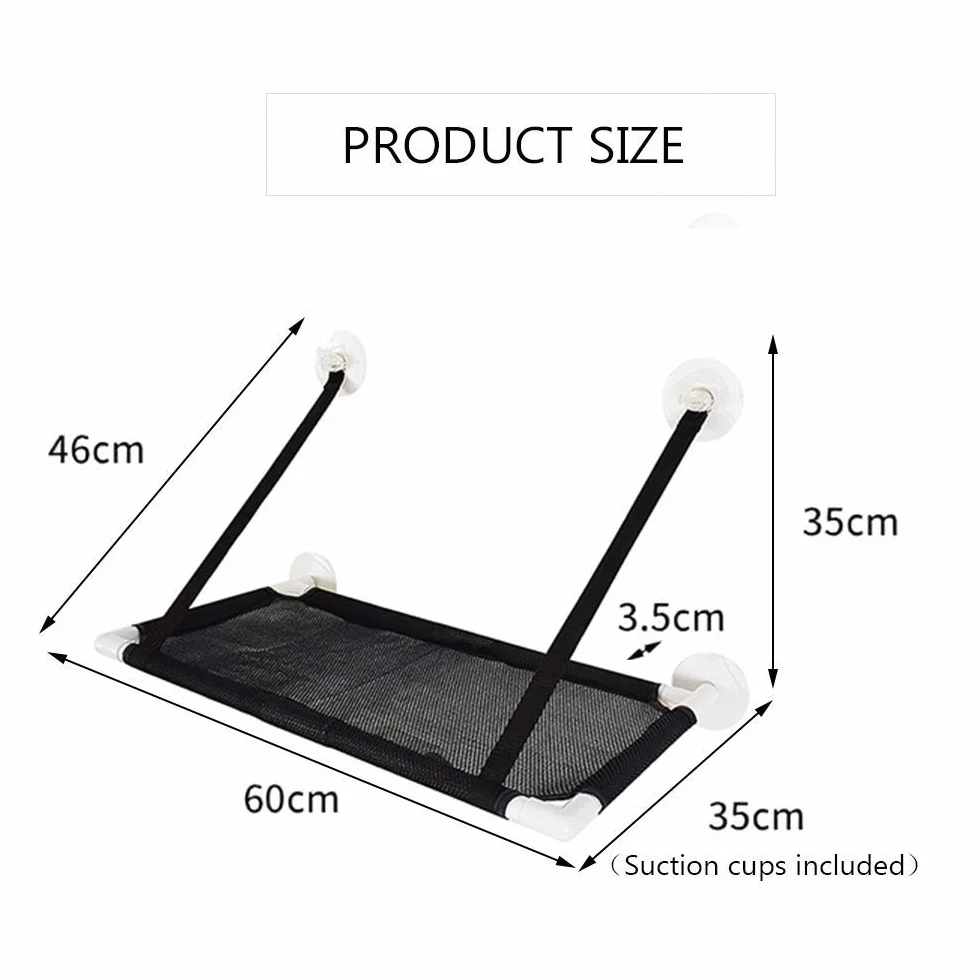 Ventana de Gato Cama de Hamaca, Cama Hamaca para Gato Estantes de Seguridad para Asientos de Descanso para Mascotas, Grandes para Tomar la Siesta y Tomar el Sol (Soportar hasta 10kg)