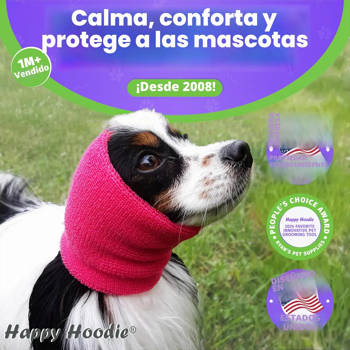 ZONI PETS Happy Hoodie Set, Negro, Paquete de 2