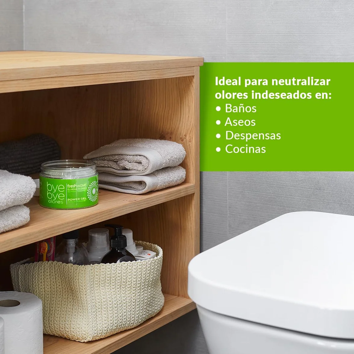 FRESHWAVE - Pack de 3 Gel Neutralizador de Olores Freshware 400g – Atrae, Atrapa y Elimina el Olor a Tabaco, Comida, Mascota o Humedad – Acción Continua – Aroma Neutro - Capacidad 15m2