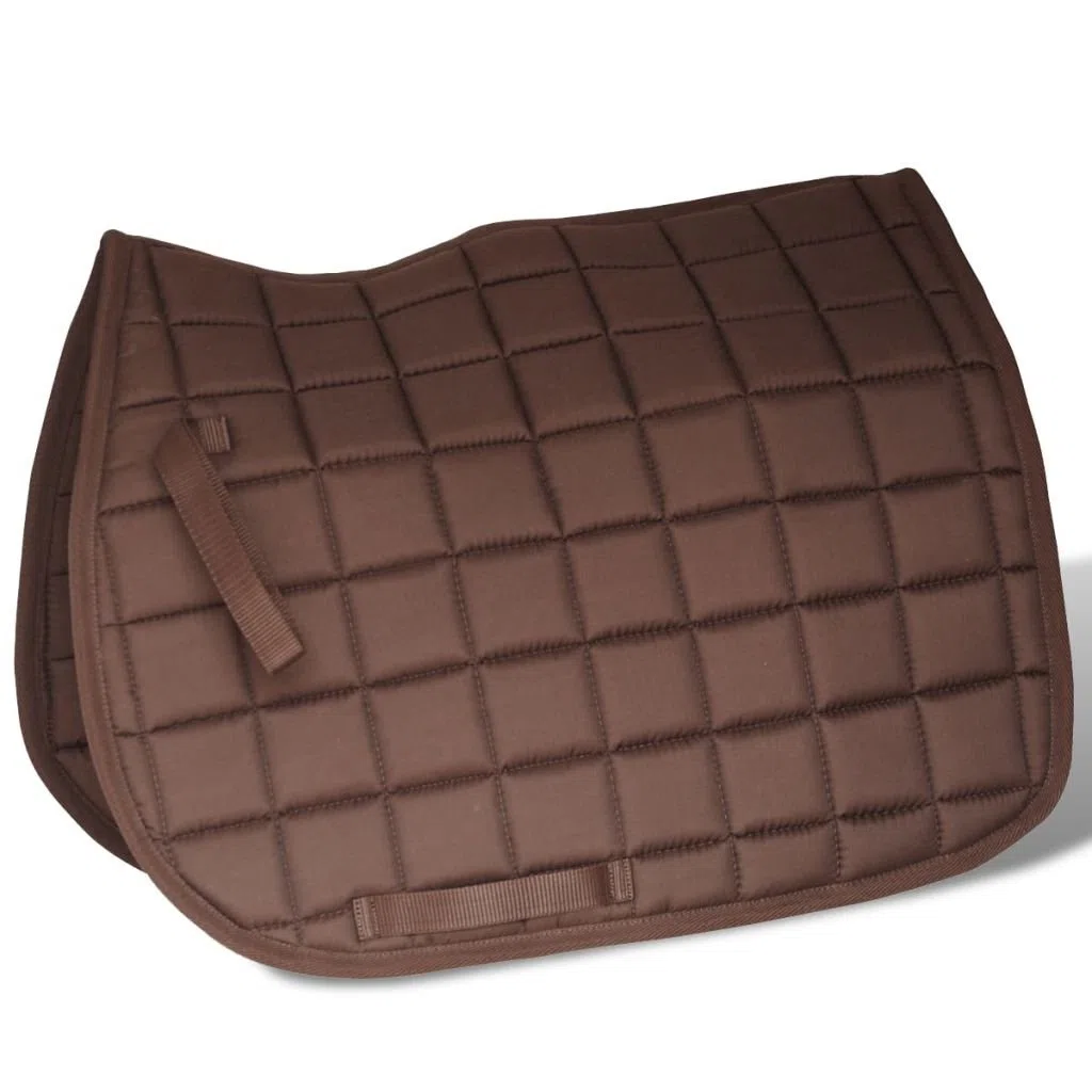 Tidyard Set de Montura de Caballo 5 en 1 de Cuero 100% 17.5 Inch, Cuña de 12 cm Marrón