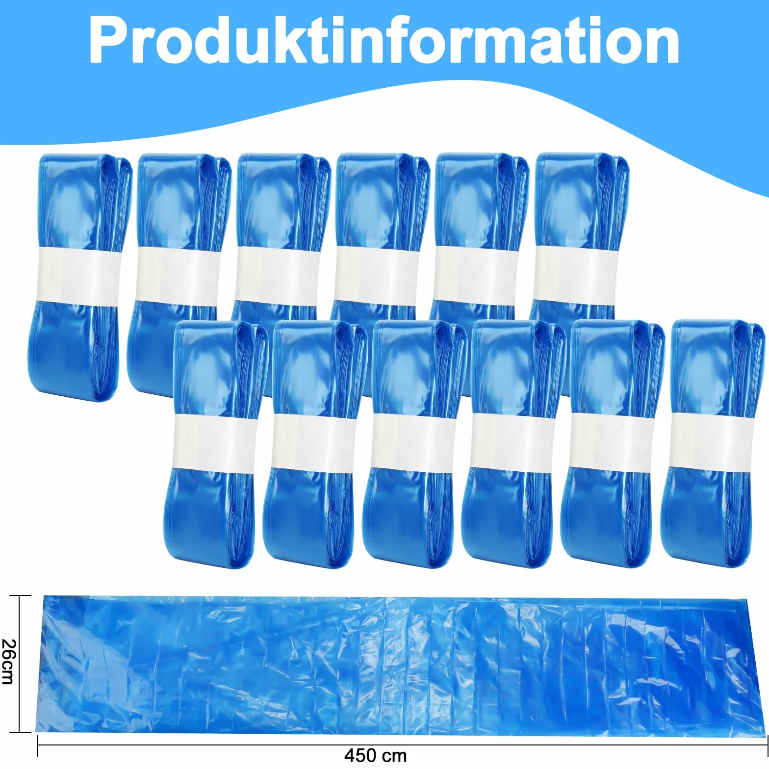 12 piezas de recambio para arena para gatos, anillos de papel de aluminio, bolsas de recarga compatibles para Litter Genie XL y LitterLocker Fashion & LitterLocker y LitterLocker II, 4,5 m (sin