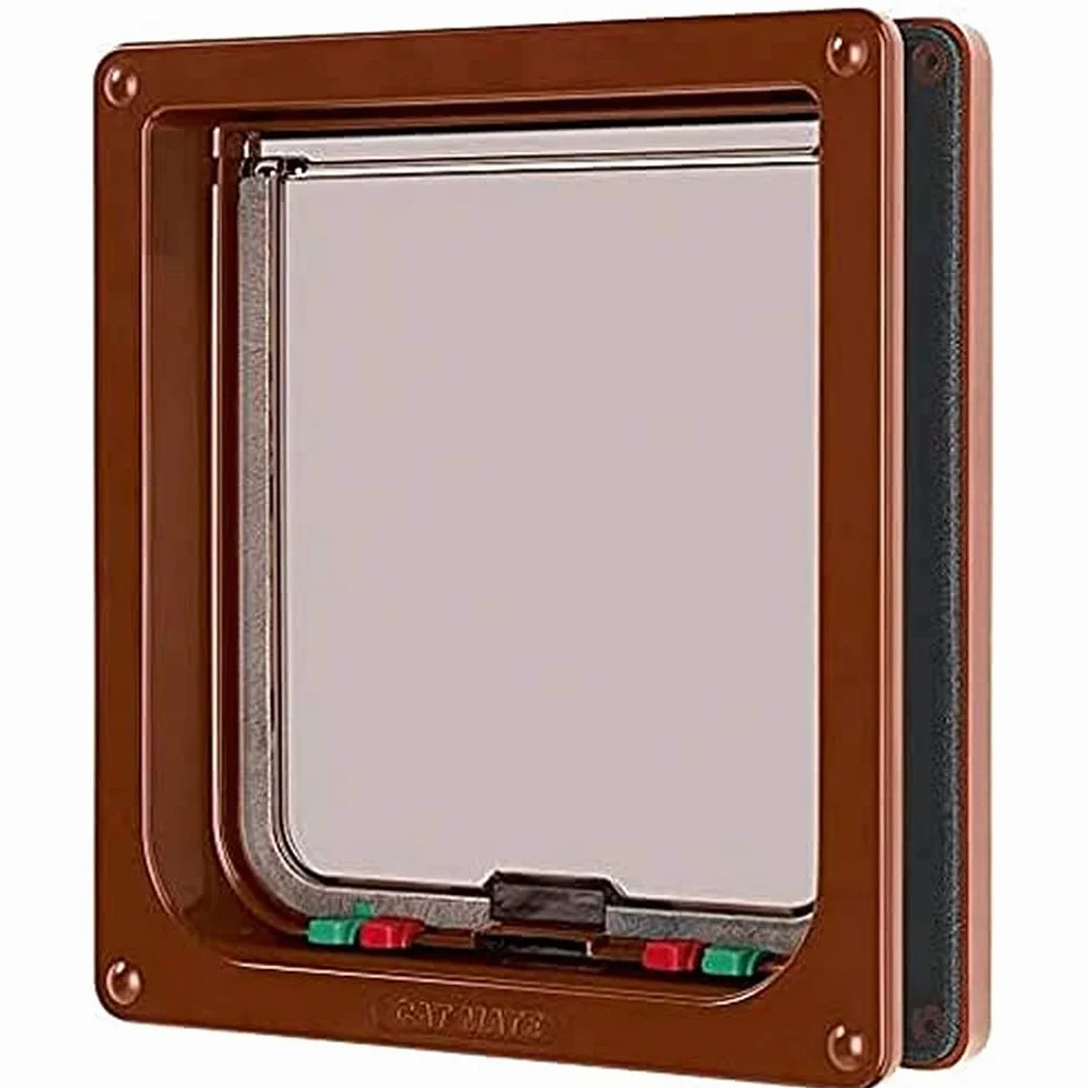 Karlie Cat Mate K&F Puerta para Gato Grande Marrón