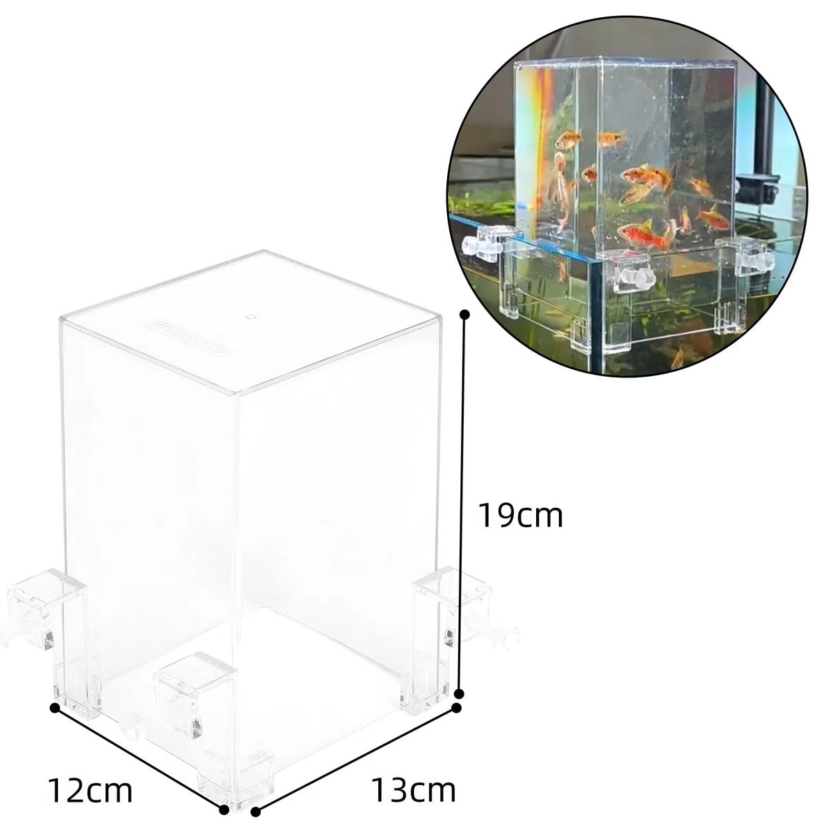 Torre de peces de presión negativa de acrílico, acuario de extensión de aire, acuario suspendido al vacío para paisajismo ecológico, piscina de peces de agua con reposición de agua para el hogar