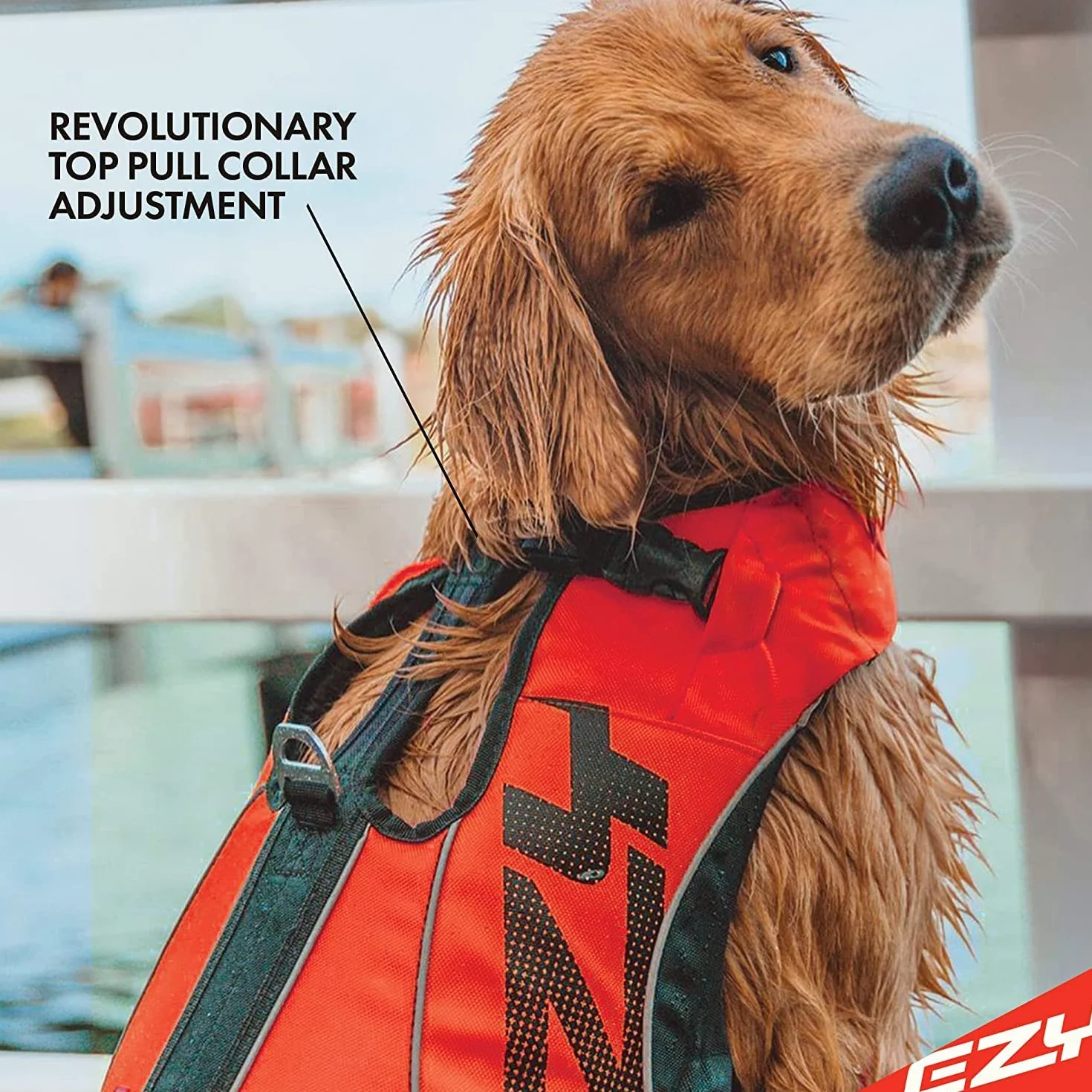 EzyDog Chaleco Salvavidas para Perros - DFD X2 Boost - Alta Flotabilidad, Diseño Aerodinámico, Asa de Rescate, Reflectante, Ideal para Natación (XS, Amarillo)
