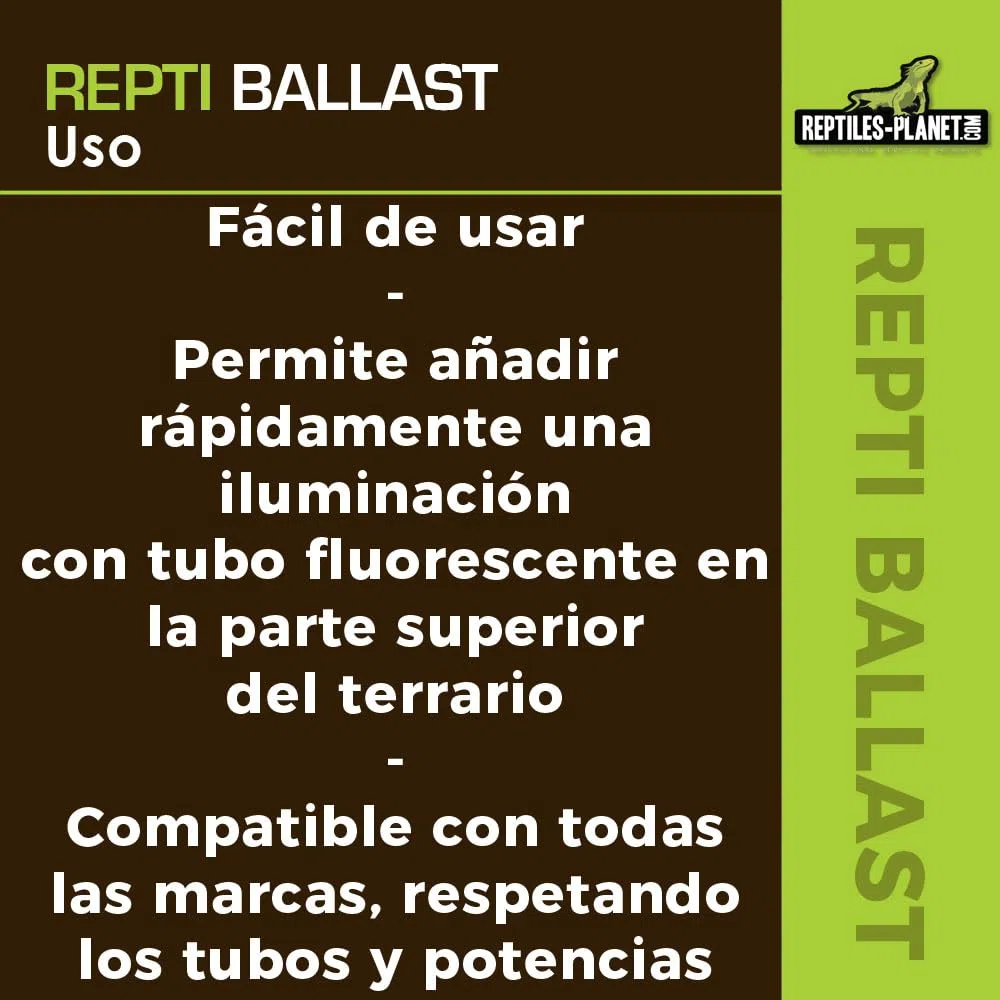 Reptiles Planet - Repti lastre para Tubo Fluorescente T8 de 15 a 40 W