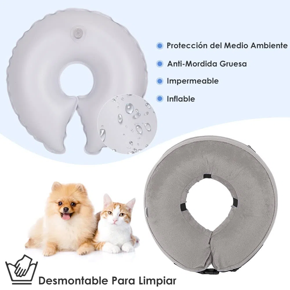 Nasjac Collar de recuperación Inflable para Perros, Collar Inflable para Perros de recuperación de Mascotas Suave con Hebilla Ajustable