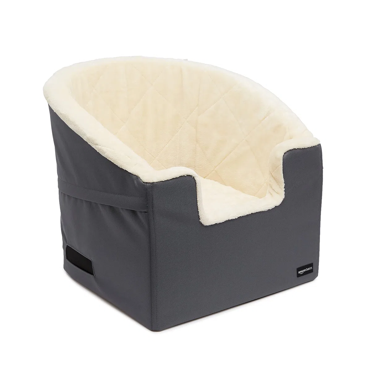 Amazon Basics Bolsa asiento elevadora para coche para mascotas, Pequeño, 45,7 x 45,7 x 40,6 cm - Gris