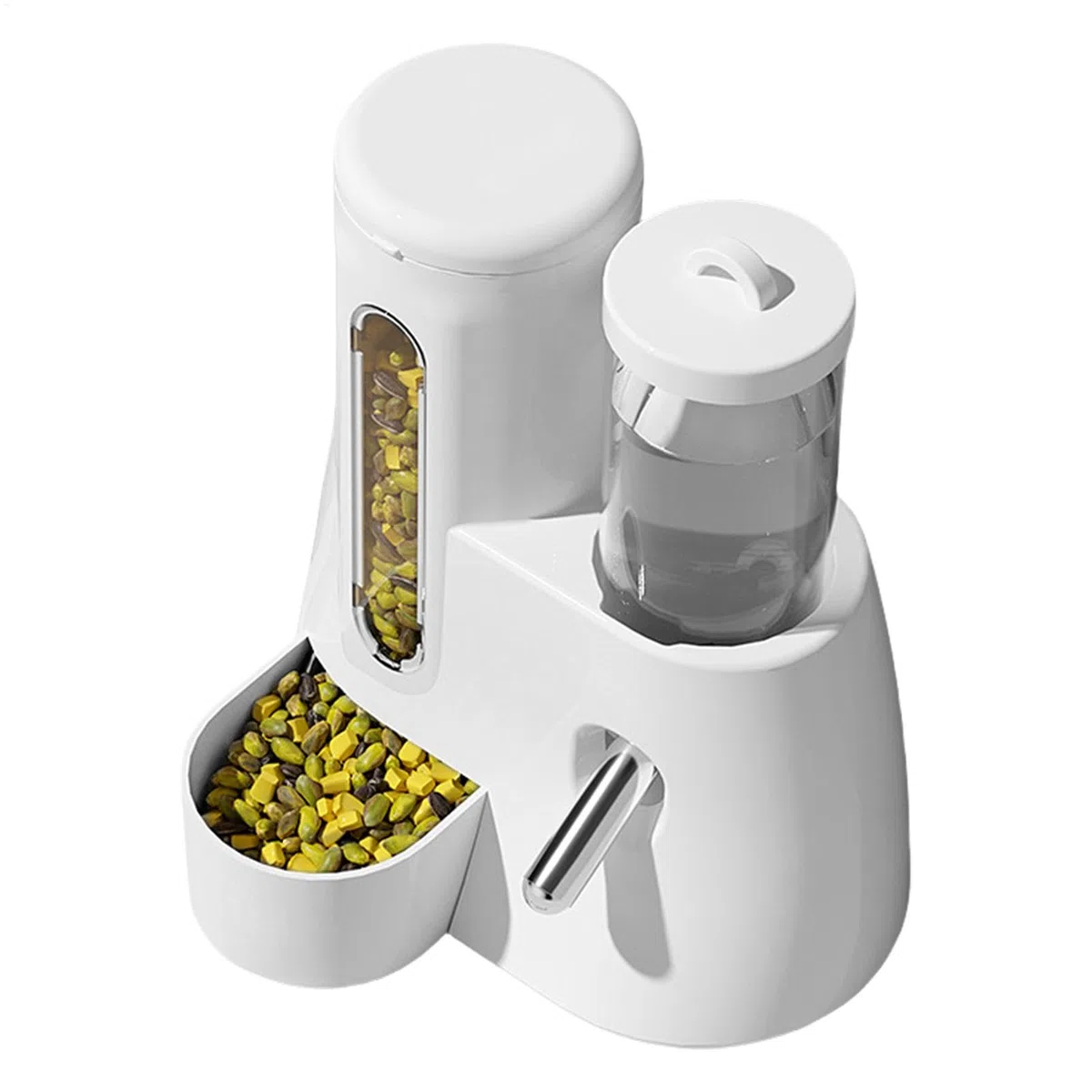 Bebedero y comederos automático para jaula de conejos - Botella antigoteo | Dispensador de agua para hámster | Botella 2 en 1 antigoteo con comederos for mascotas pequeñas, hámsteres, hurones y cobaya