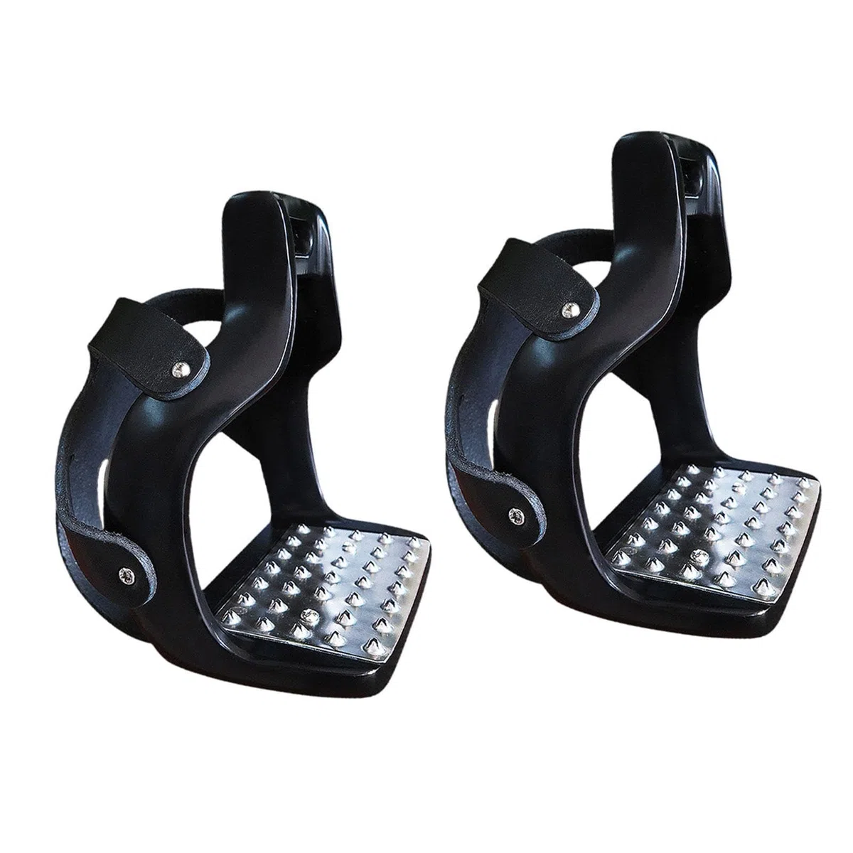 harayaa Estribos de Aluminio para equitación, Coloridos, Antideslizantes, con Pedal de Acero Inoxidable y Red Protectora, Seguridad para Montar, para Hombres y Mujeres.