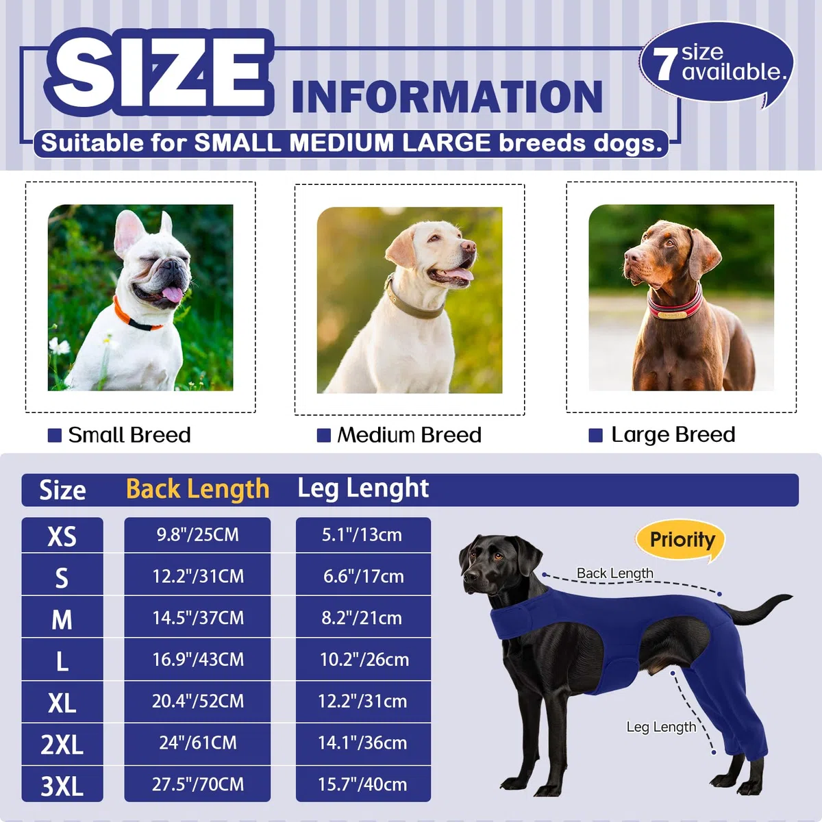 Traje de Recuperación para Perro, Recovery Sleeve, Traje Quirúrgico, Body Postoperatorio, Alternativa Al Collar Isabelino, Protector De Codo