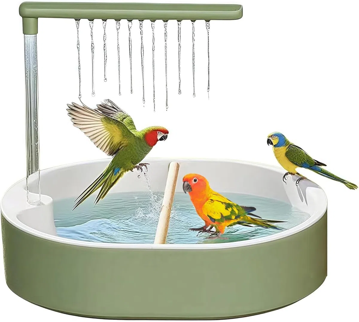 Byffoer Bird Badehaus Badewanne,Vogeldusche Wellenperitich Wellenperitich Dusche,Automatic-Haustier-Vogeltränke,Multifunktionaler Vogeldusche,Vogelbadewanne,für Periquitos