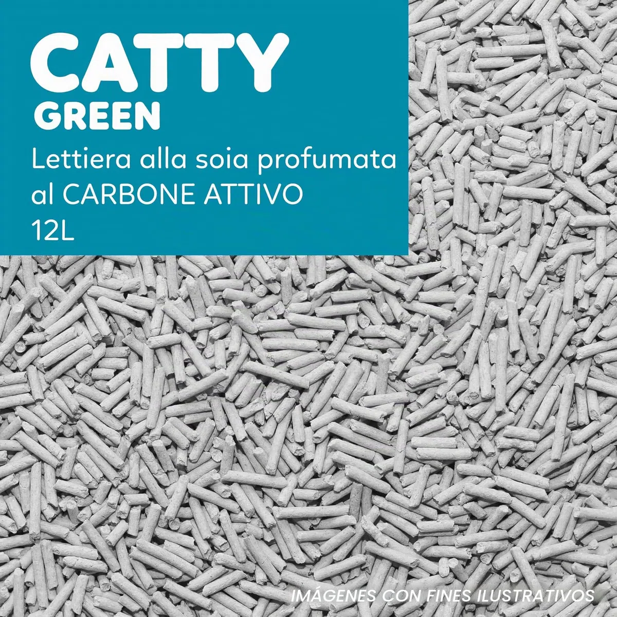 Aqpet Friends CattyGreen Arena para Gatos de Soja Natural de Origen Vegetal, sin Fragancia de carbón Activo