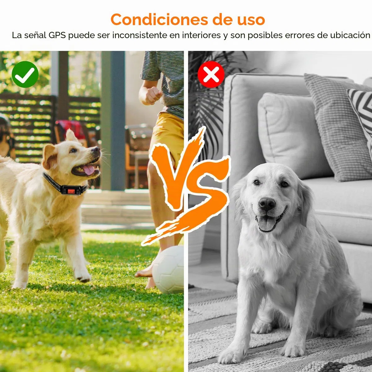 Valla inalámbrica a Prueba de Fugas, GPS para Perros al Aire Libre, Mejorado para Perros con Nuevo Chip GPS Inteligente, IPX7 Impermeable Collar GPS para Perros, Radio de hasta 1000m