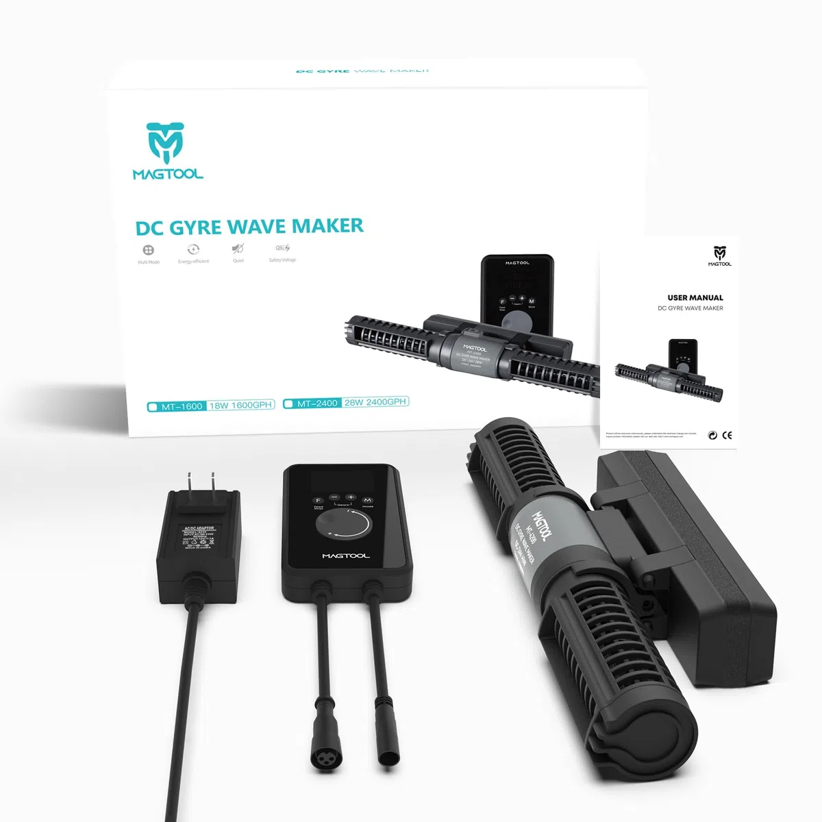 MagTool DC Gyre Bomba de OlasAcuario, 1600-4200GPH Creador de Olas de Flujo Cruzado Ajustable con Tecnología de Onda Senoidal