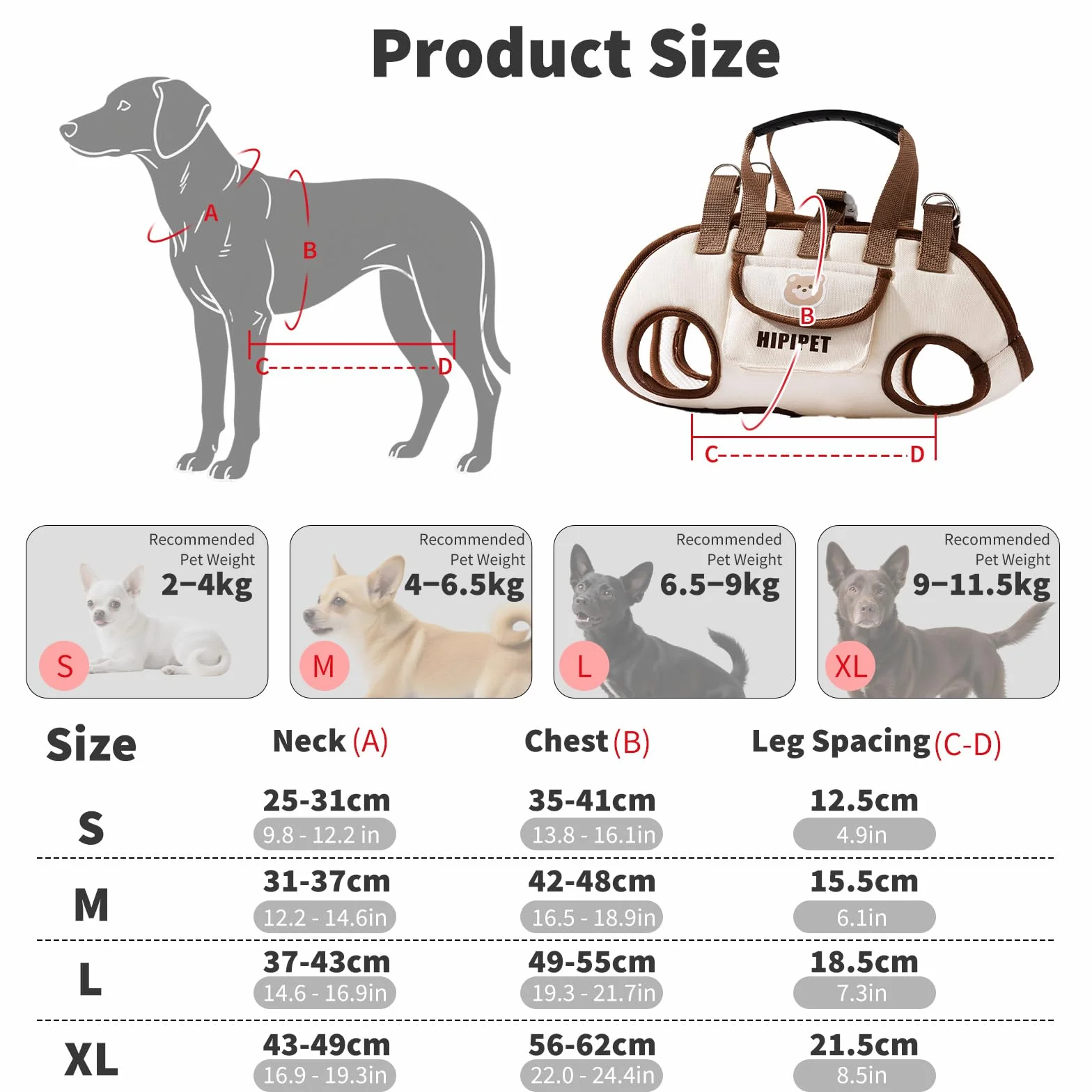 PETCUTE Bolso de Hombro para Mascotas,Arnés de Elevación para Perro con Bandolera,Bolsillo,Transpirable,Ajustable,Bolso Bandolera para Perros,Cachorros,Gatitos,Arnes de Transporte para Perros
