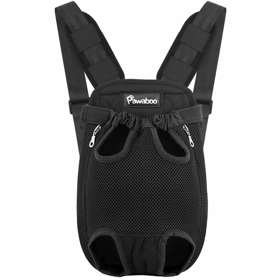 Mochila del Perro - Adjustable Bolsa Delantera Pet Front Cat Dog Carrier Backpack/Piernas Afuera & Fácil de Ajustar para Viajar/Senderismo/Camping, Talla S - Negro