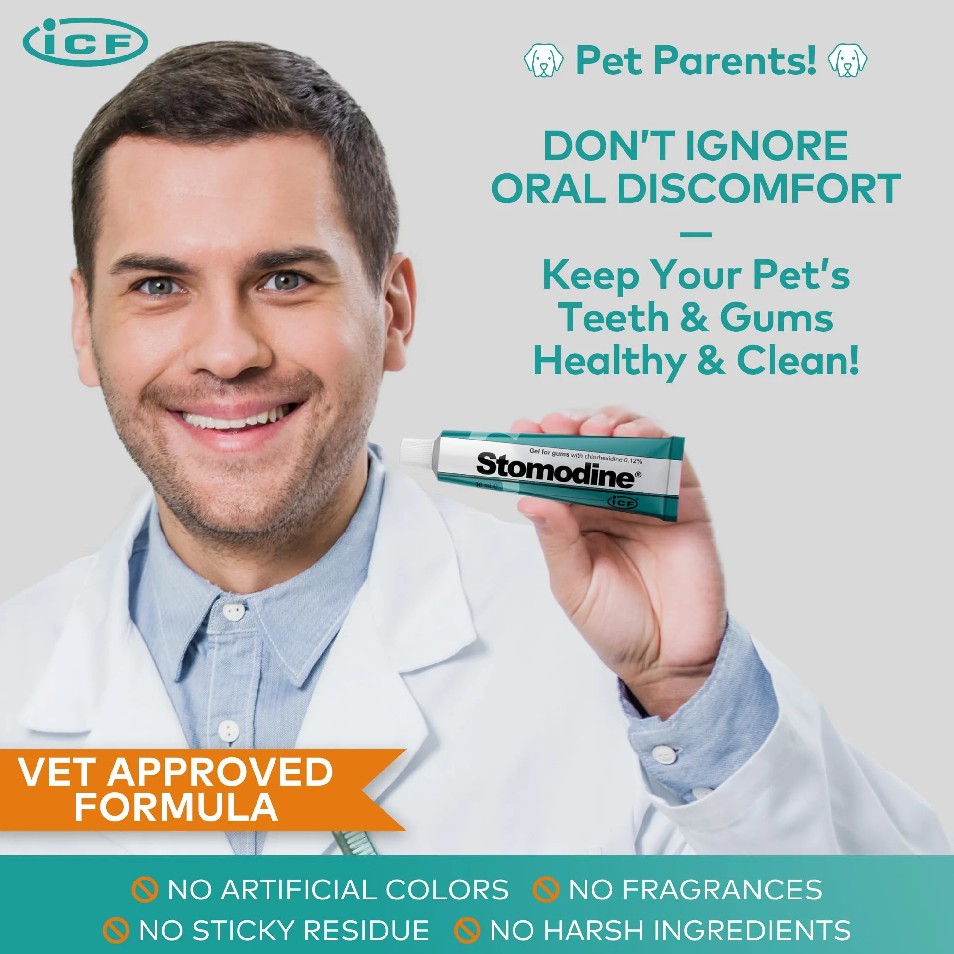 Fatro Stomodine Pasta Dental Antisarro para Perros y Gatos - 30 gr