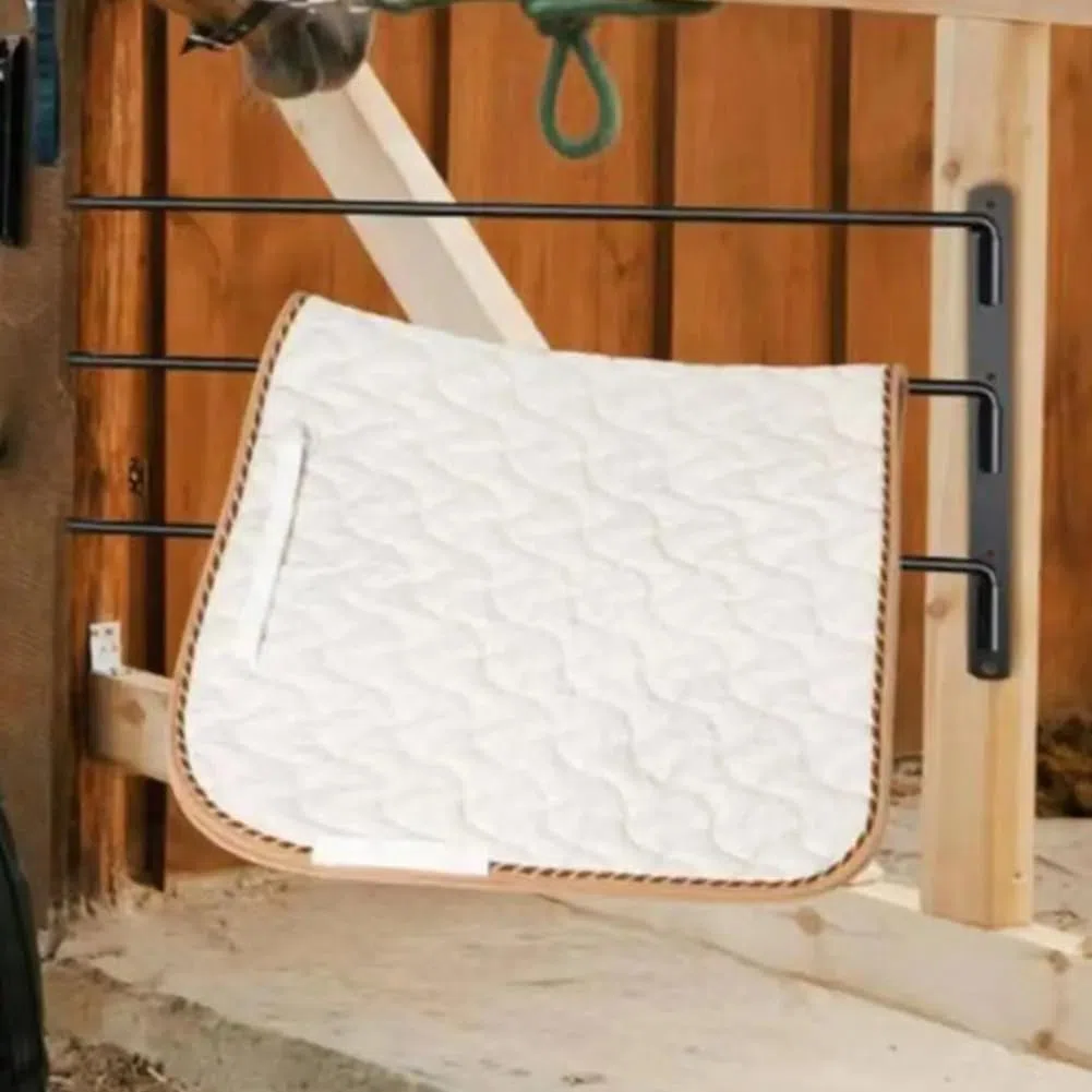 Soporte para manta de caballo, soporte para mantas de caballo, 180 grados, resistente, accesorio para soporte de sillín