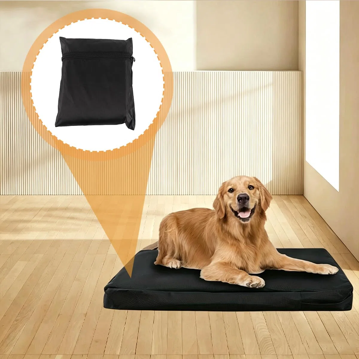 Forro de cama para perro, forro de cama de repuesto para mascotas, uso en interiores y exteriores (112 x 80 x 10 cm)