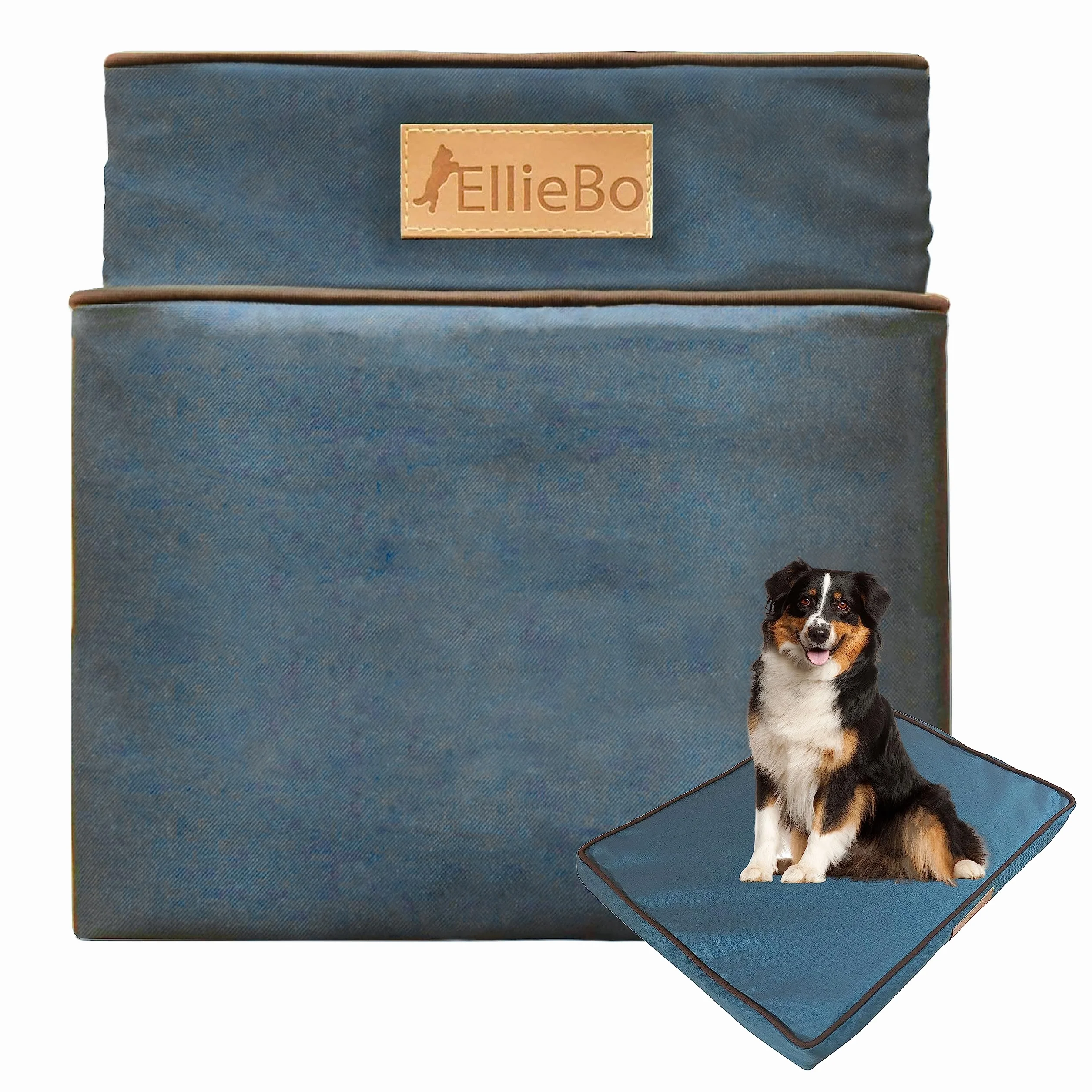 Ellie-Bo Funda de Cama Grande de Espuma viscoelástica para Perro, de 36 Pulgadas, Impermeable, Color Verde