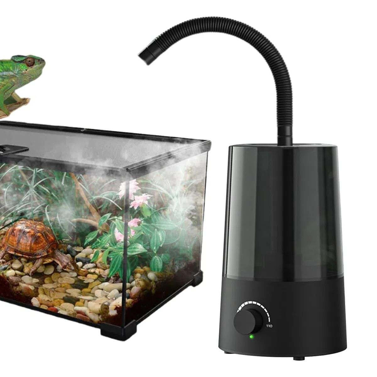 Genérico Humidificador para Terrario de Reptiles,Mister de 2.5L con Apagado Automático | Vaporizador y Pulverizador para Tortugas | para Terrario, Camaleón, Anfibios, Tortuga, Serpiente, Rana,