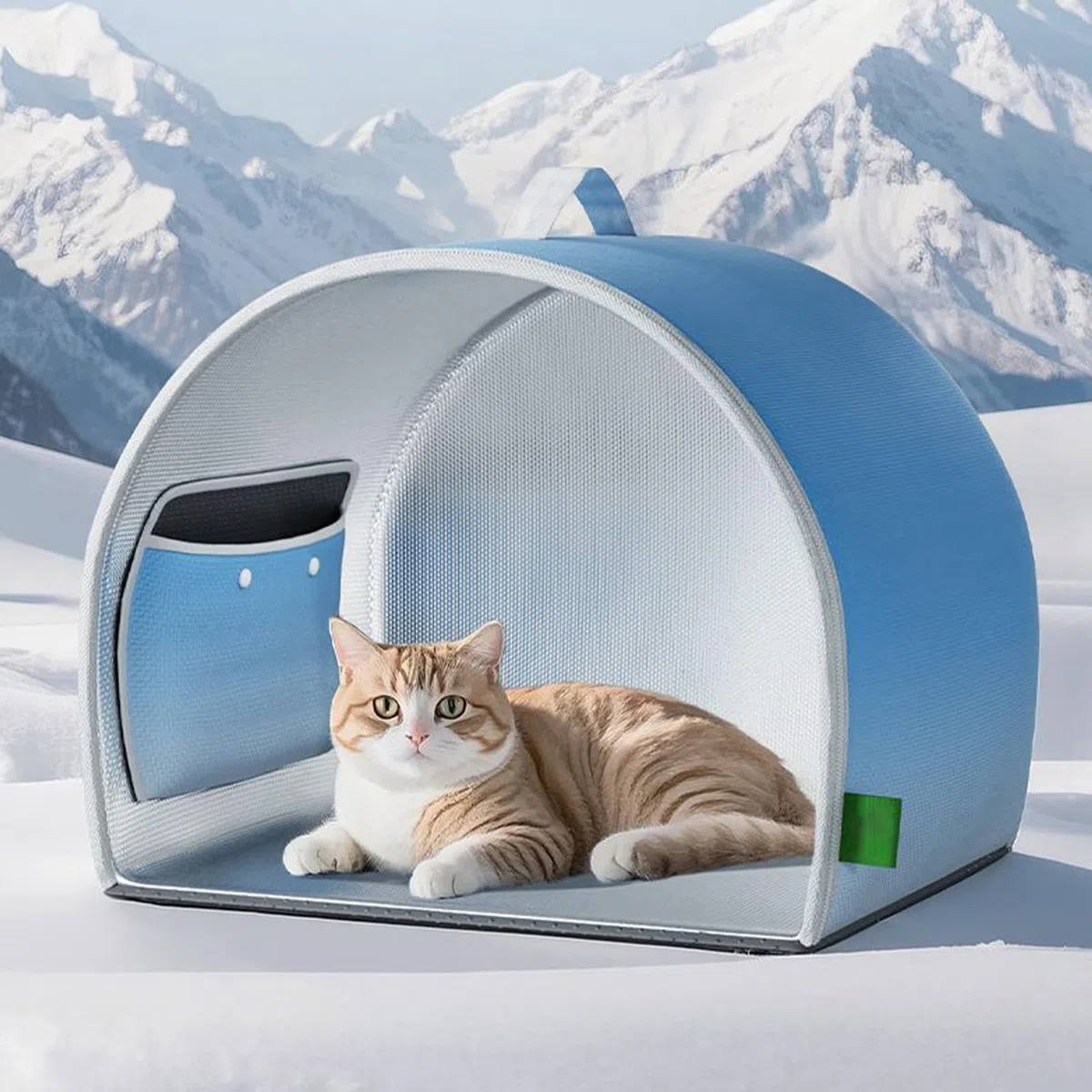 Casa de refrigeración para gatos al aire libre, casa de refrigeración para perros, gatos, refugio de hielo, alta eficiencia, larga duración, frescura inteligente, hogar para mascotas, para parque
