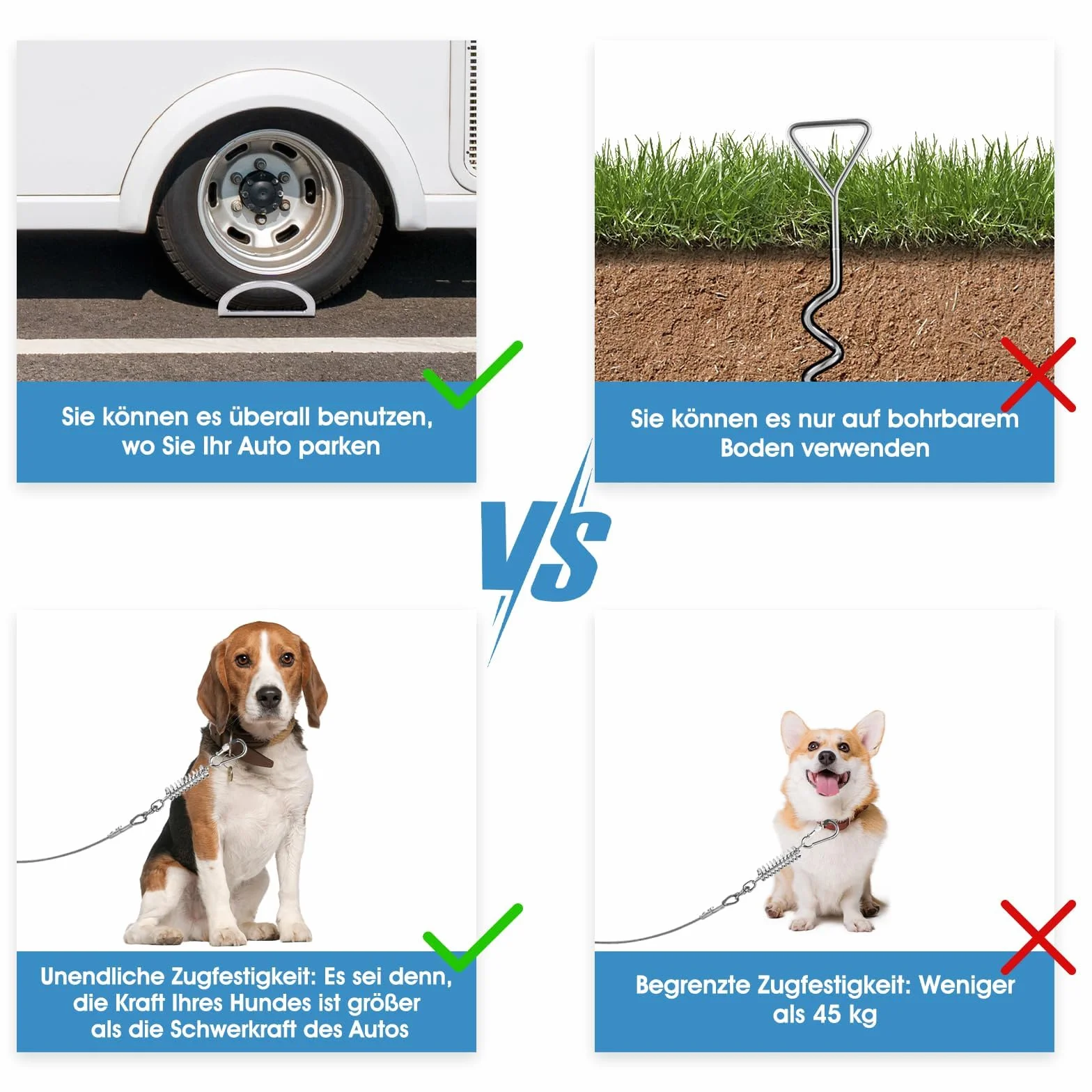 Anclaje de Suelo para Perros Espesar 0,4 cm 304 Acero Inoxidable Engrosamiento, Ancla para Perros Ideal para Salir con el Perro, Placa de Suelo Fácil de Usar