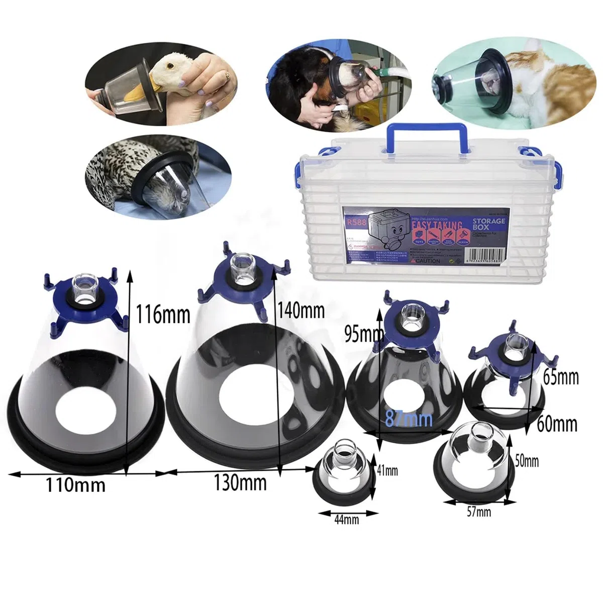Máscara De Anestesia para Mascotas Perro Y Gato Resucitador Manual Transparente Anestesia Veterinaria Taza De Respiración Anestesia para Mascotas Máscara De Oxígeno Suministros para Mascotas
