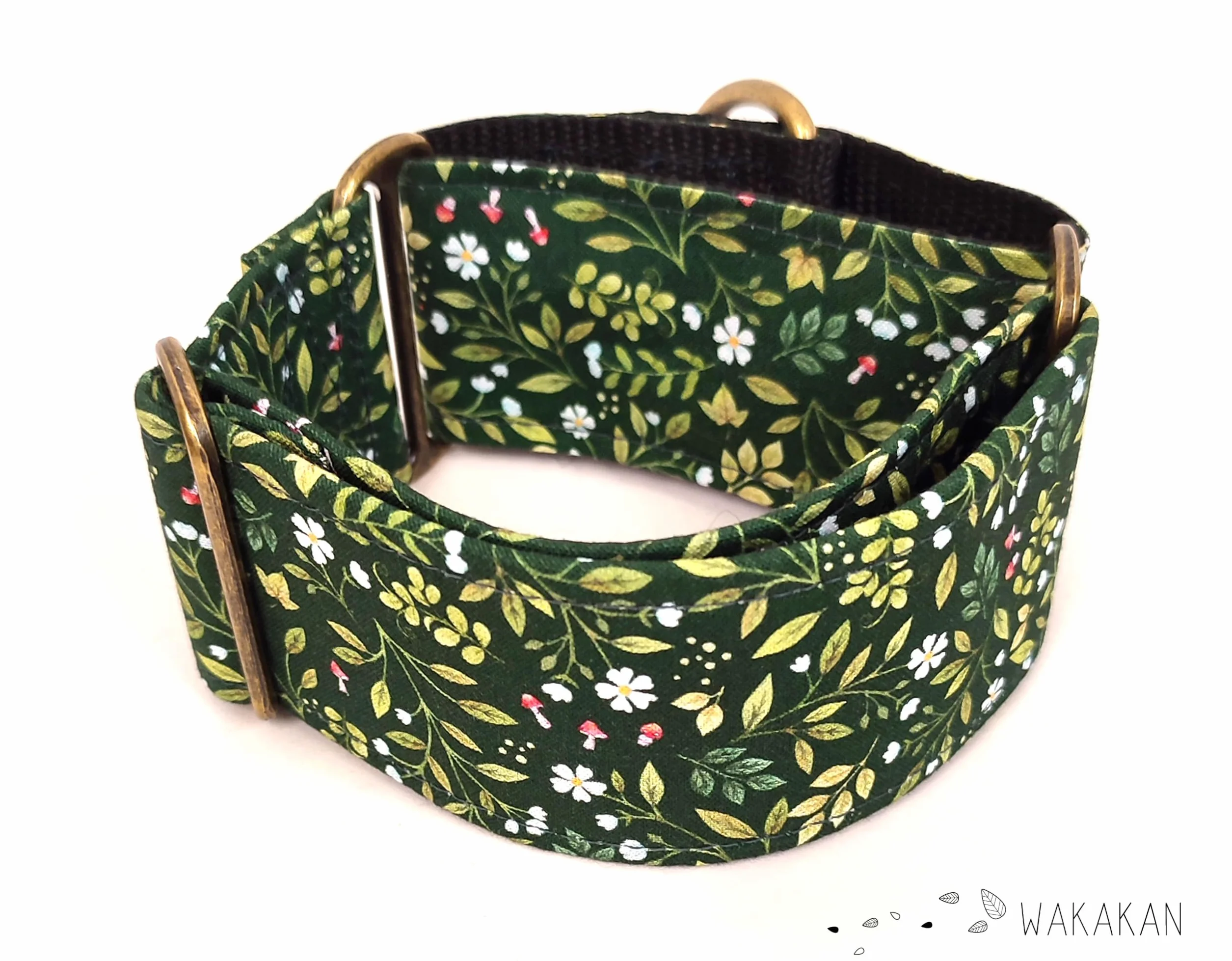 Collar Martingale Para Perro: Green Witch, Hecho a Mano en España por Wakakán