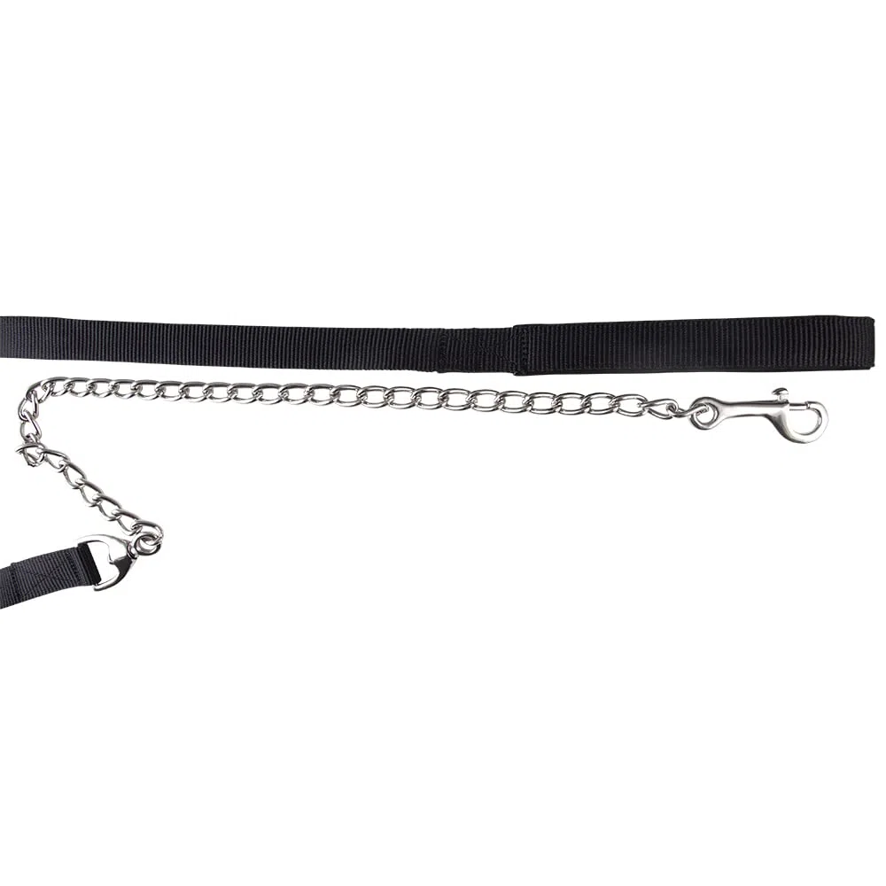 PFIFF 102990 - Cuerda de guía con Cadena Larga de 70 cm con mosquetón, 200 cm, Color Negro