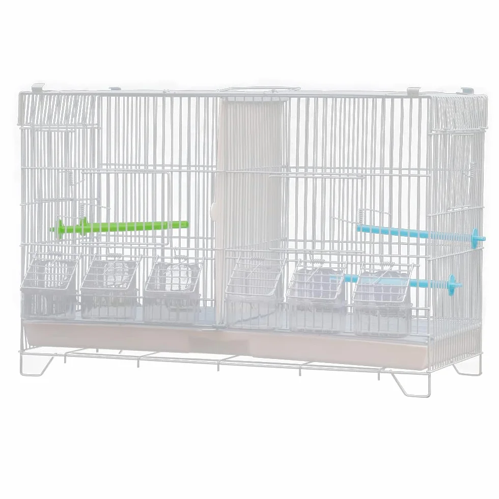 Aviario Interior Jaula de pájaros Exterior de Metal para periquitos, pinzones inseparables Canarios con Red de separación, Bandeja de cajón, Jaula de Loro Mediano y pequeño, 60 x 26 x 39,5 cm