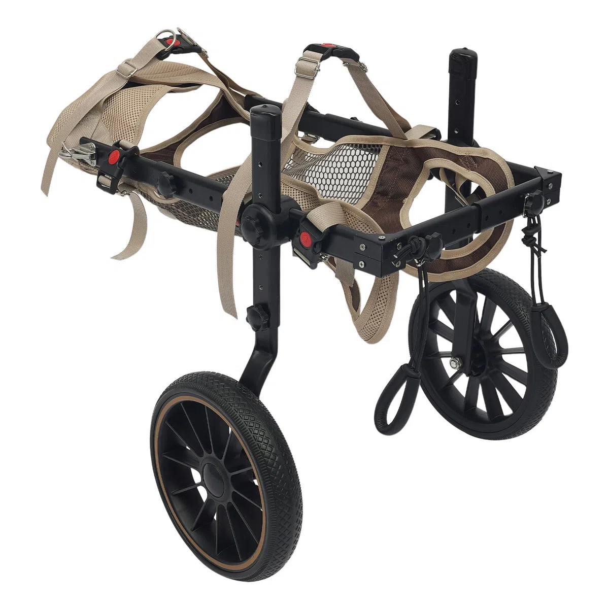 Silla de ruedas para perros XL, silla de ruedas de aluminio para perros grandes, silla de ruedas de perro ajustable, patas traseras, ruedas de goma antivibración, tejido de malla