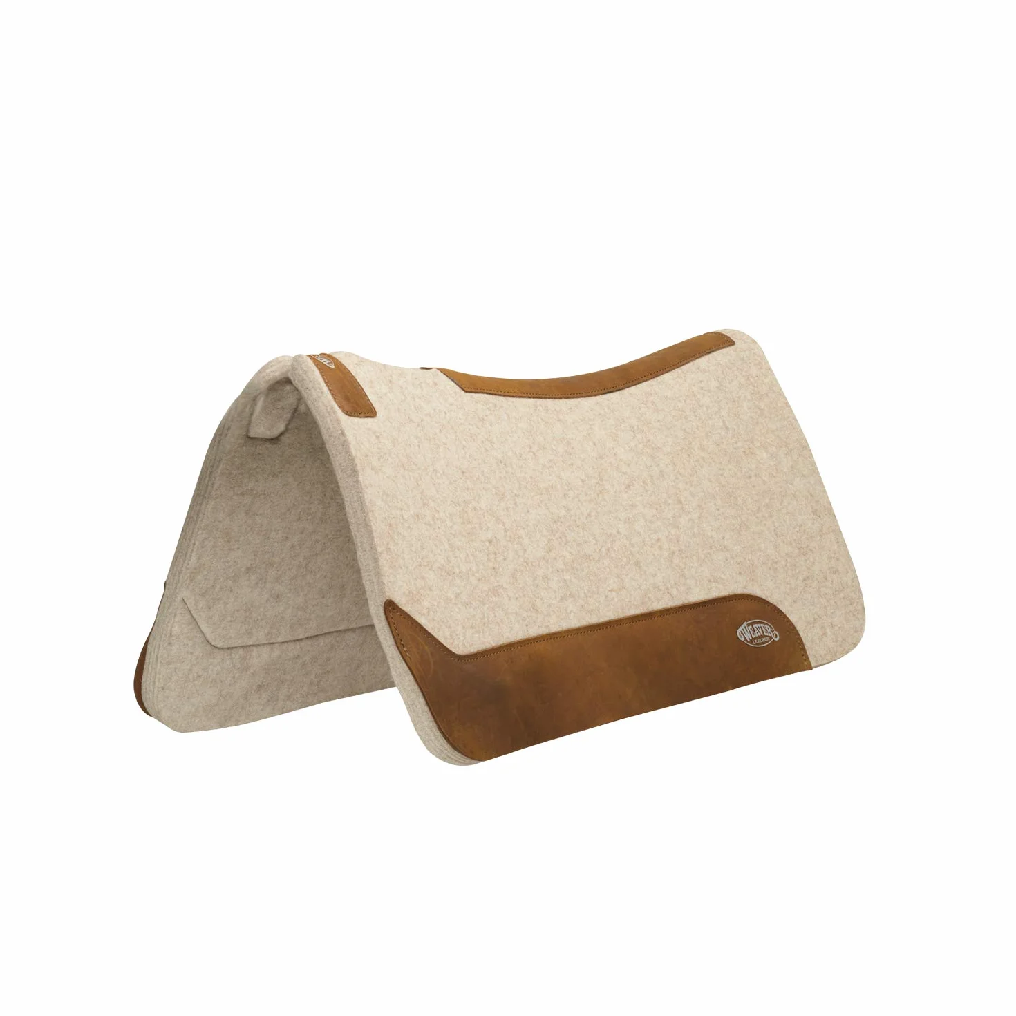 Weaver Equine Large Pony Wool Blend Felt Saddle Pad, 3/4" Almohadilla para sillín, Unisex, Canela, 27" L x 27" W