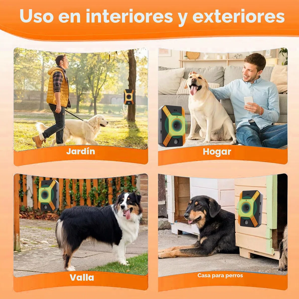 WUGEIN Antiladridos para Perros,Ahuyentador de Perros Ultrasonidos,3 Frecuencias Ajustables Ahuyentador de Perros Potente,33 Pies Ultrasónico Antiladridos Disuasivos Perros Perros Collar