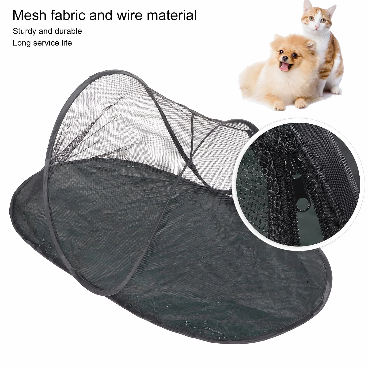 Recintos para Gatos Al Aire Libre, Tienda de Campaña Transpirable para Perros, Tienda de Campaña de Malla Espaciosa para Gatos para Viajes en Interiores y Exteriores