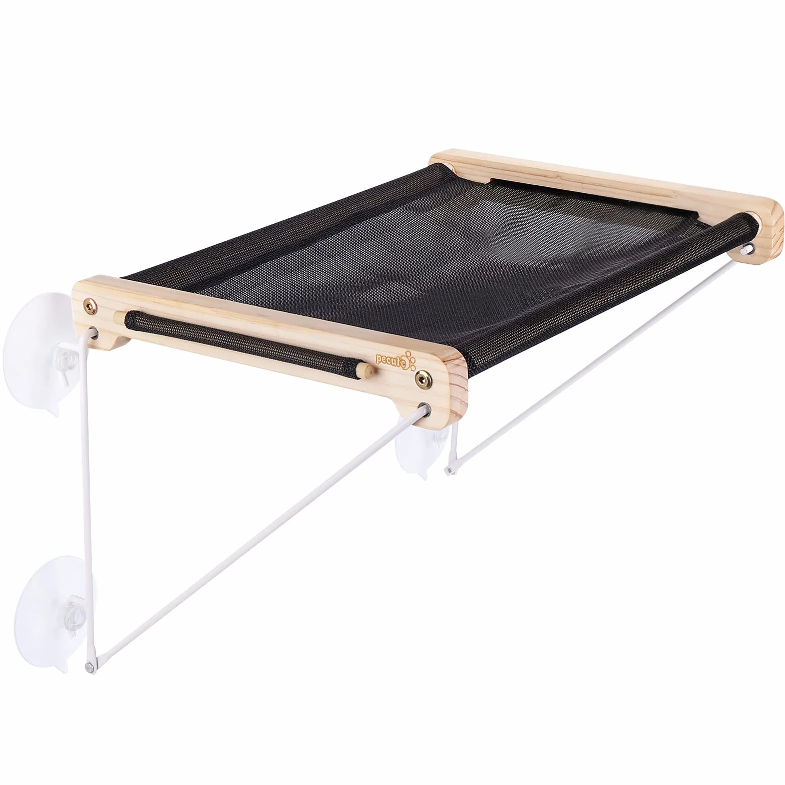 pecute Hamaca Gato Ventana, Hamaca Reforzada con Fuerte Ventosa, Cama Colgante de Interior Reclinable, Cama Colgante Malla Disipación de Calor Grande para Siesta y Tomar el Sol (hasta 15 kg)