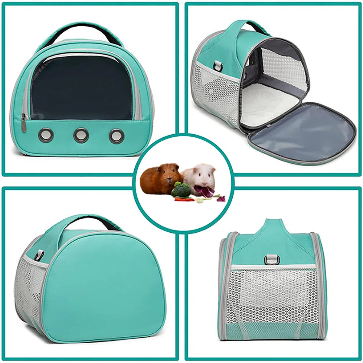Bolsa para mascotas pequeñas, bolsa portátil para cobayas, bolsa transparente para el transporte de hámsteres, para pájaros, ratas, cobayas, ardillas