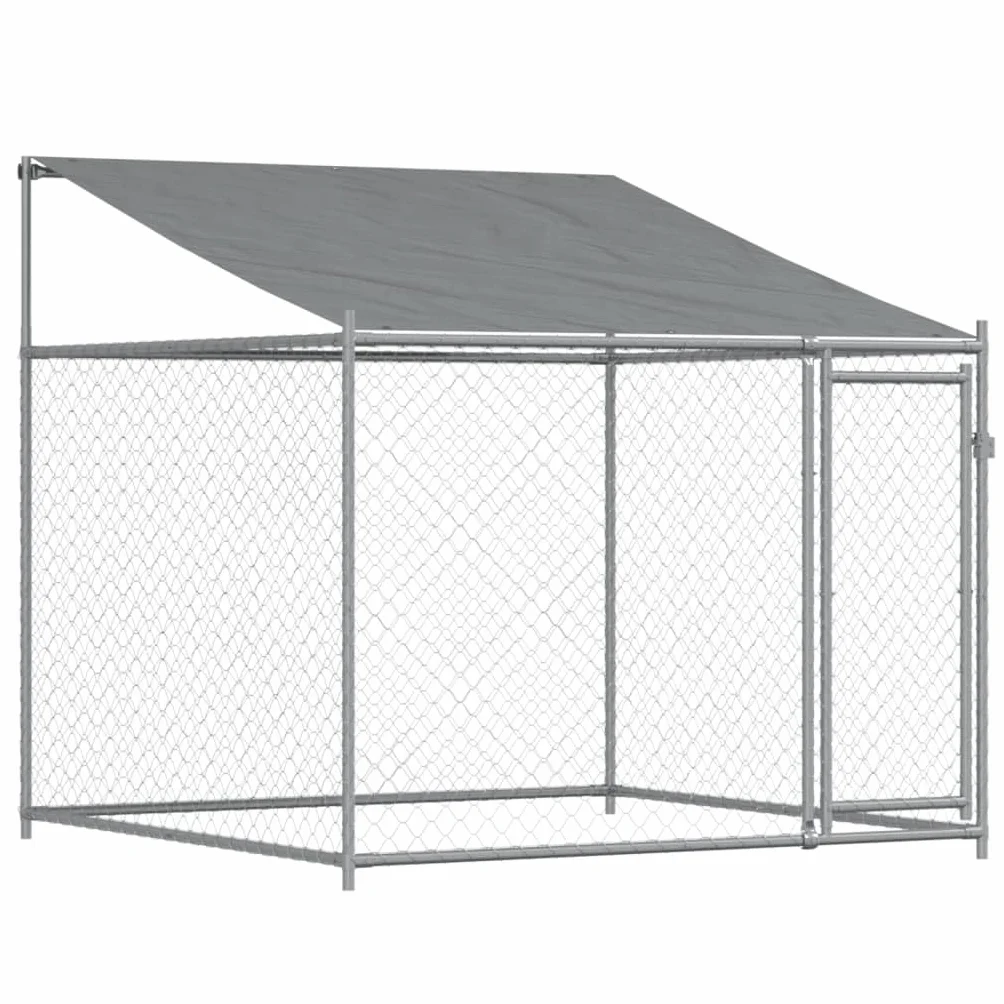 Festnight Perrera de Exterior con Toldo Gallinero de Exterior Grande Jaula para Perros con Cerradura Caseta para Perros Mascotas Animales Perro Grande Exterior 4 x 2 x 2 m
