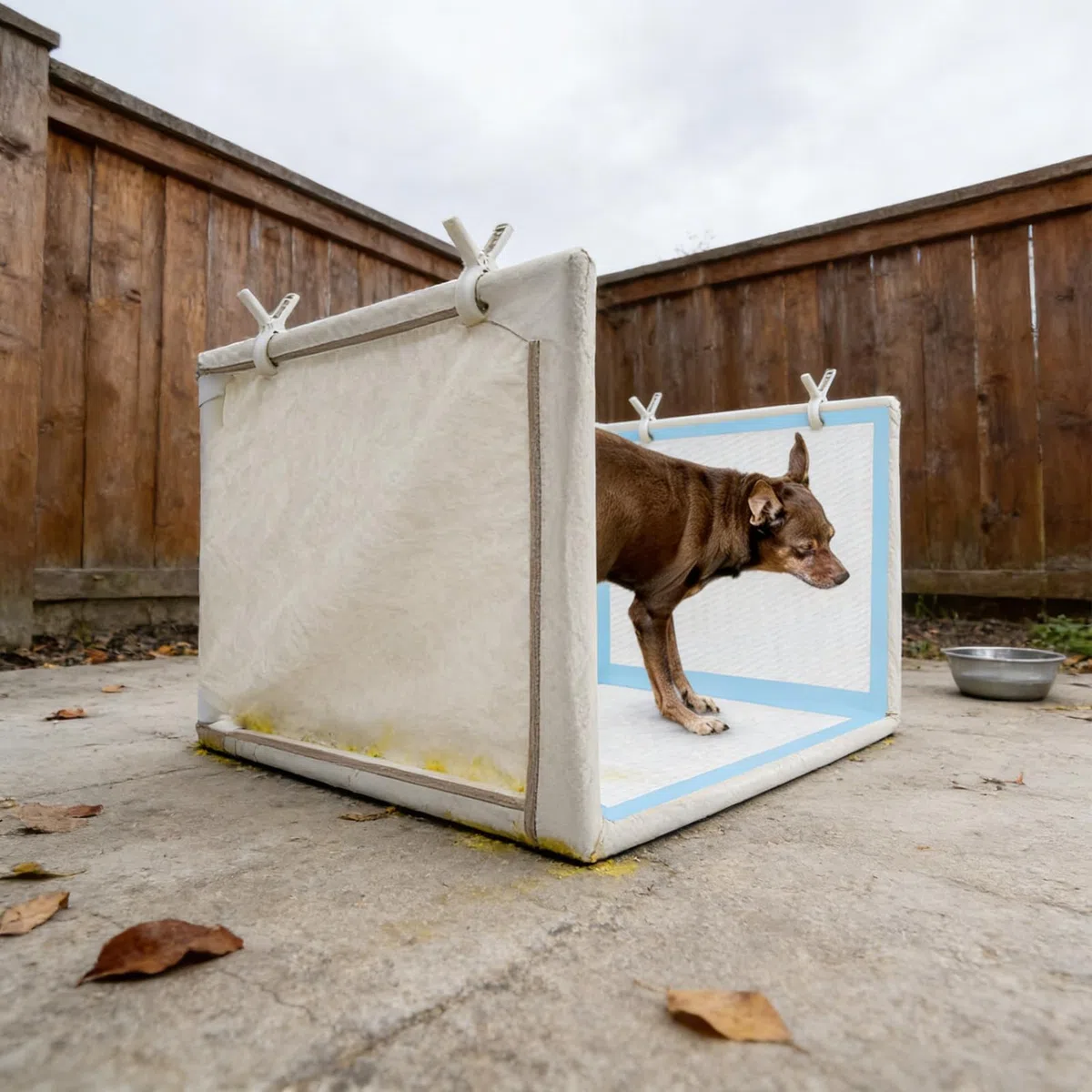 Pet Training Station - Dog Pee Tray for Apartment | Base with Removable Grid, Easy Cleaning Potty Solution, Indoor Outdoor Puppy Toilet Box, Home Balcony Travel Accessory for Owners