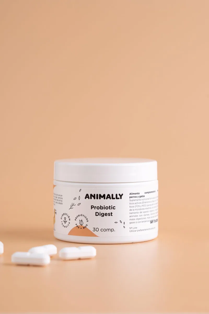 Probiotic Digest 30 Comprimidos | Salud digestiva, probiótico para Perros y Gatos | Repara la Flora Intestinal, Protege el Sistema Inmunológico | Combate Diarrea, Gases y Vómitos |