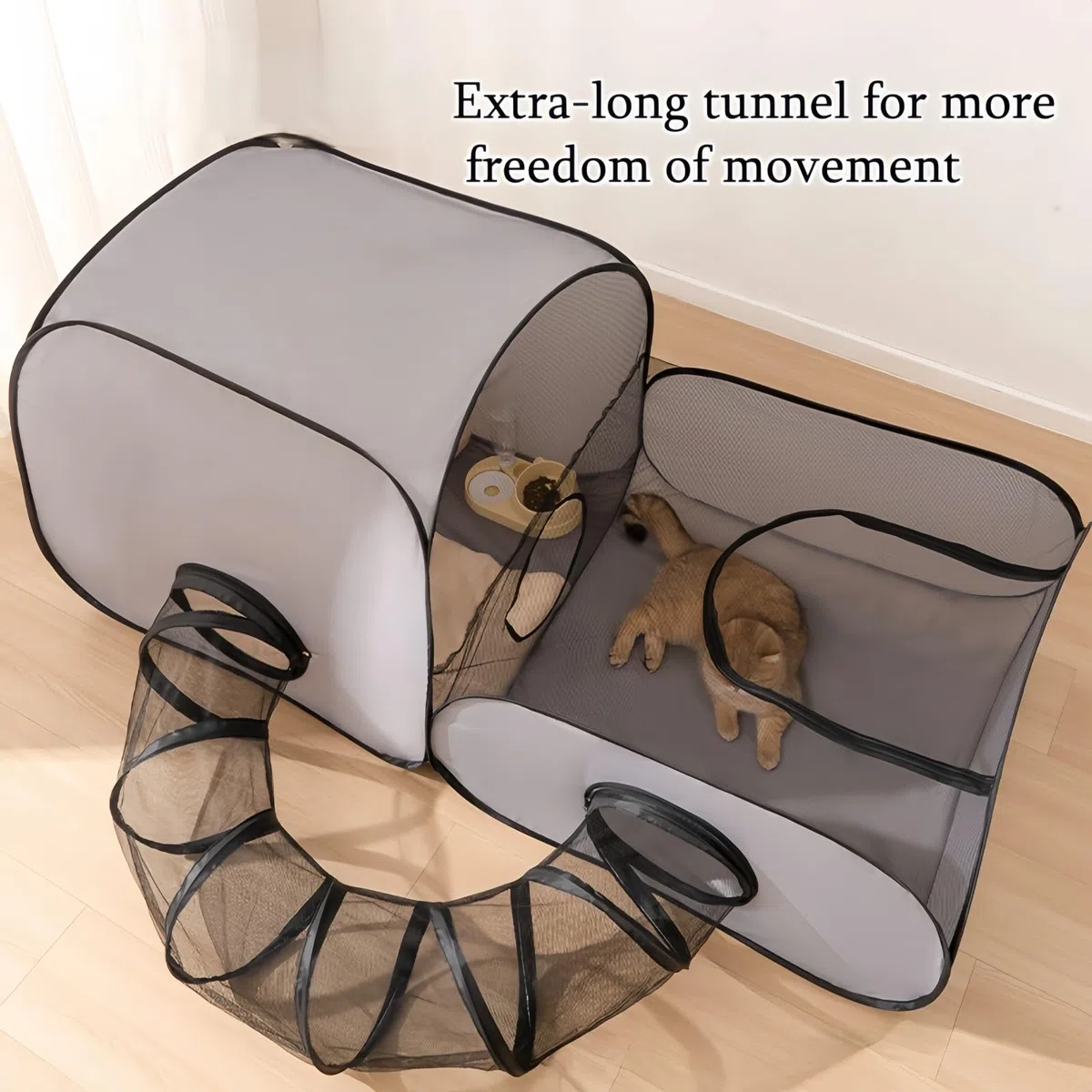 Genérico Parque para Gatos | Caseta Tienda y Corralito para Mascotas - Casa Plegable con Juguetes Interactivos Y Área De Ejercicio para Gatitos, Cachorros Y Mascotas Pequeñas En Viaje Y Exterior