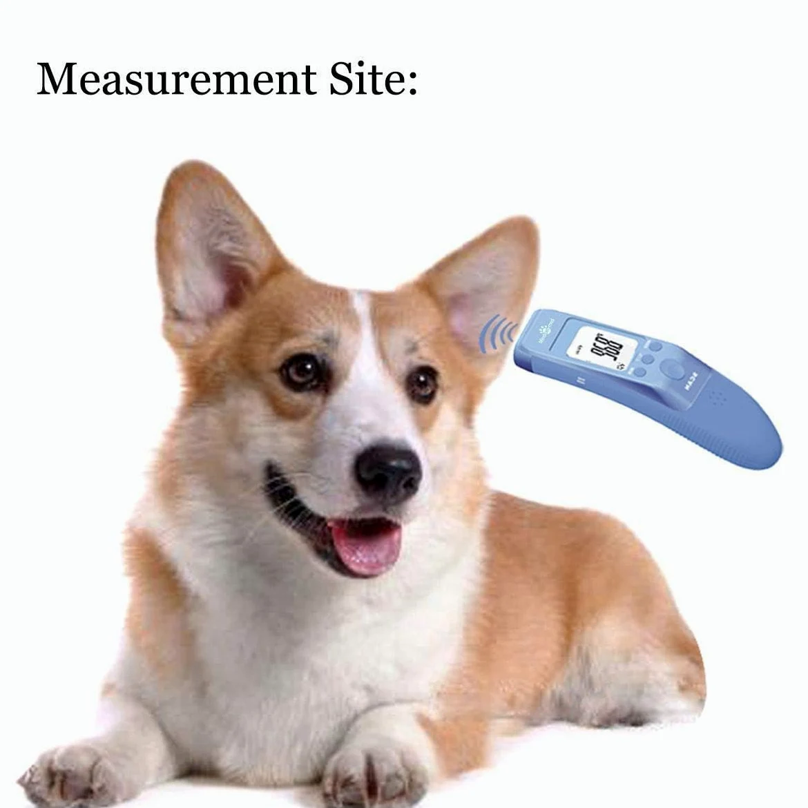 Termómetro para mascotas sin contacto para perros, clínico rápido clásico, 3 modos (cuerpo, superficie del objeto, habitación), modos corporales miden con precisión la temperatura de las
