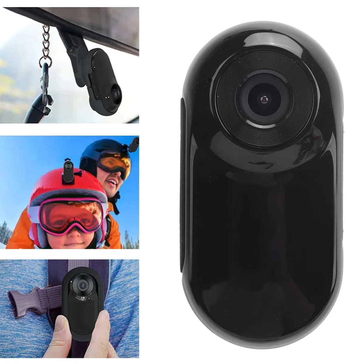 Dpofirs Cámara para Collar de Mascotas, Cámara para Collar de Gato con Pantalla LCD de 0,96 Pulgadas, Cámara Inteligente para Perros 360, Cámara de Acción Deportiva para Mascotas Gran
