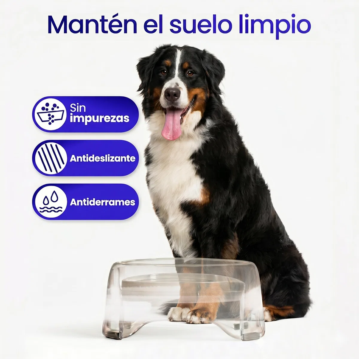 Bebedero Perro 2L Antigoteo Portatil - Cuenco de Agua para Mascotas Medianas Grandes - Dispensador Antisalpicaduras Fuente - Ideal Viaje en Coche y Camping