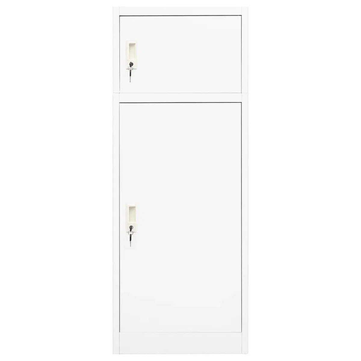 Homgoday Armario para montar a caballo de acero, color blanco, 53 x 53 x 140 cm, con puertas con cerradura y soporte para sillín, modelo 339599